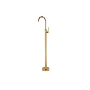 akitbahome freestanding bathtub faucet tub filler faucet in plating gold,floor mount single handle bathroom shower