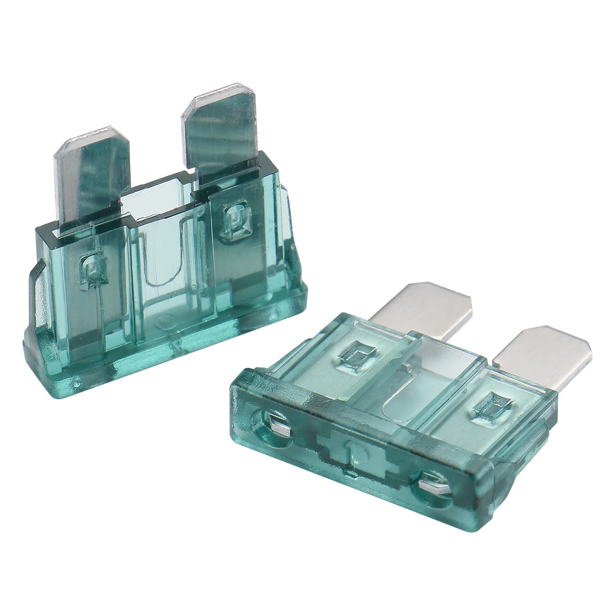 Baomain ATC-1 Clear Green ATO/ATC 1 Amp Fast-Acting Automotive Blade Fuses - Pack of 25