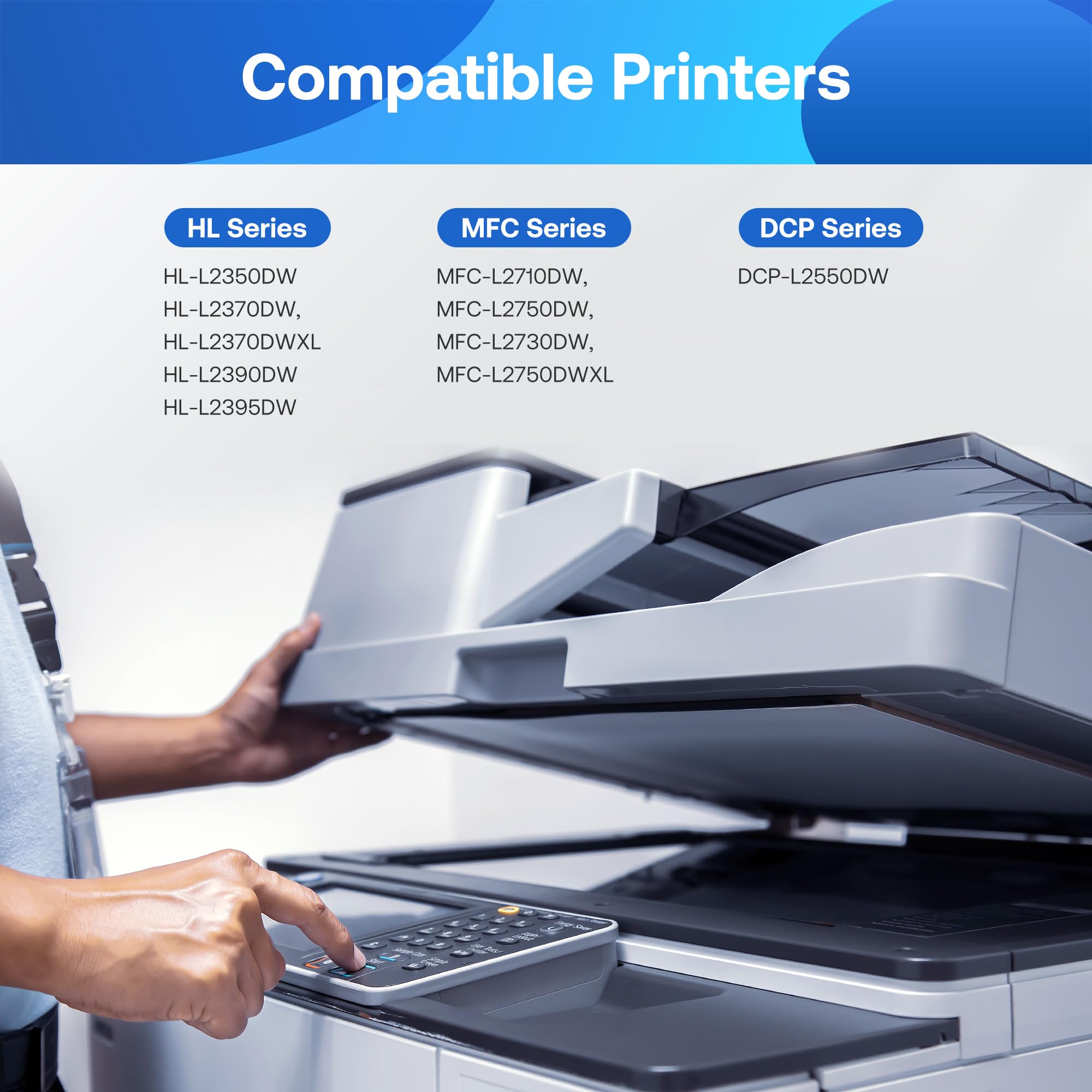 WEAREC Compatible TN760 Toner Cartridge and DR730 Drum Unit Replacement for Brother DR730 DR 730 TN-760 TN730 work with MFC-L2750DW HL-L2350DW DCP-L2550DW Printer (2 Toners, 1 Drum Unit, 3-Pack)