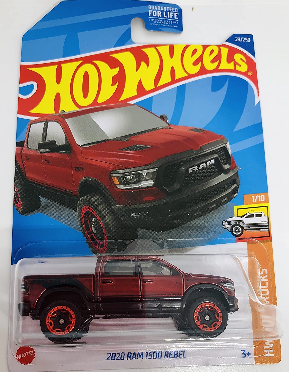 Hot Wheels 2022 - 2020 RAM 1500 Rebel - RED - HW Hot Trucks 1/10