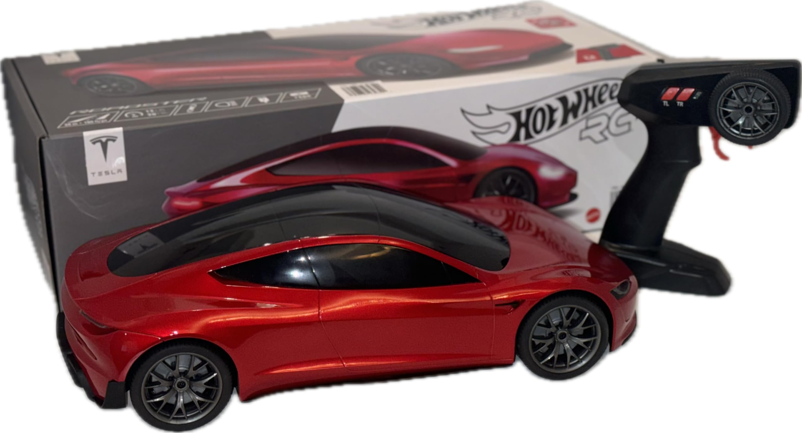 Mattel Hot Wheels red Tesla RC 2.4 GHZ