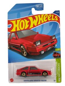 diecast hot wheels toyota ae86 sprinter trueno, hw hatchbacks 1/5 [red] 17/250