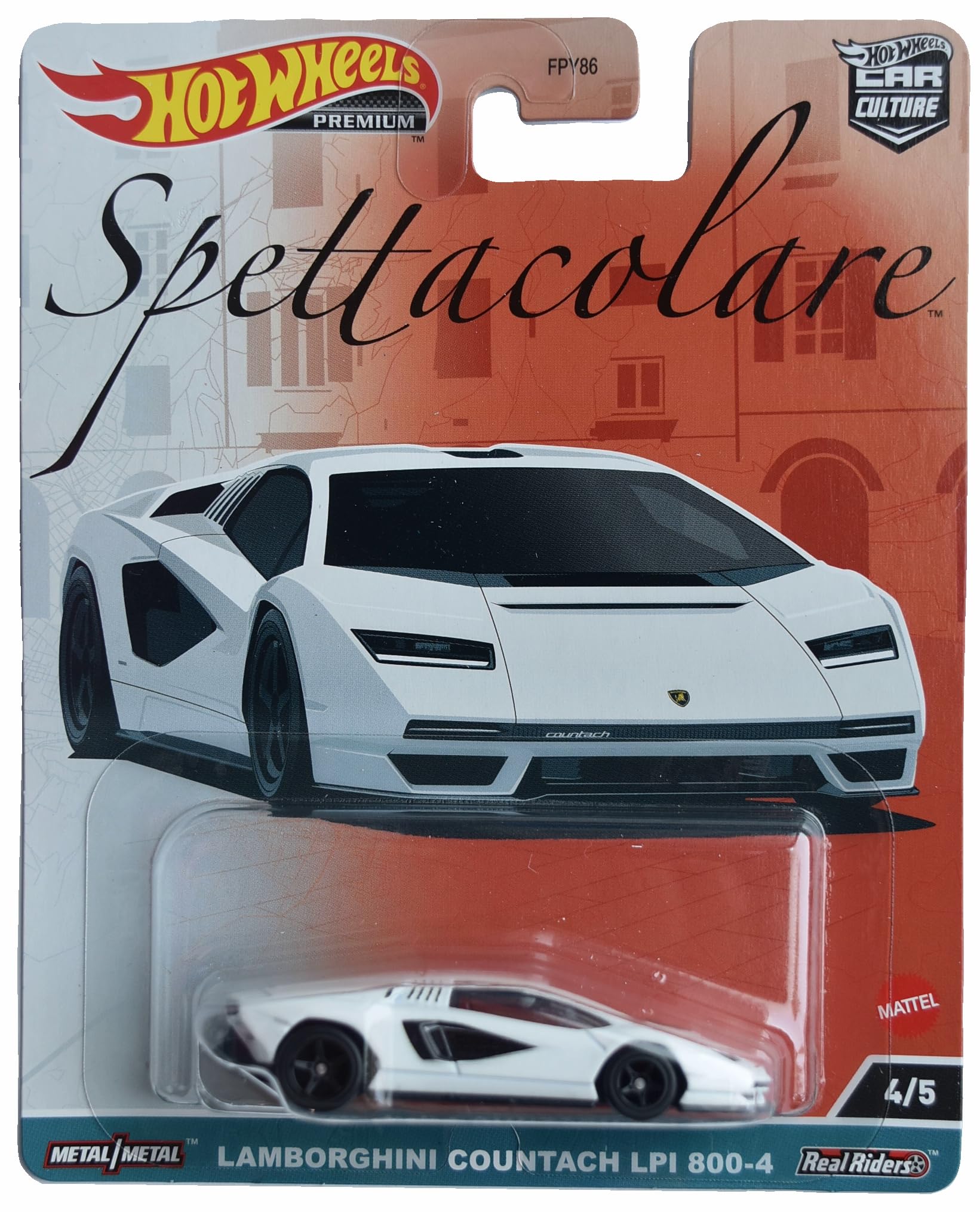 Hot Wheels Lamborghini Countach LPI 800-4, Spettacolare 4/5 [White]