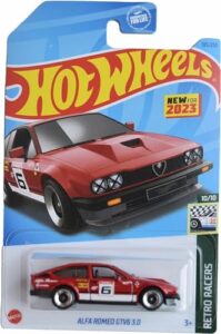 hot wheels alfa romeo gtv6 3.0, retro racers 10/10 [red] 185/250