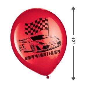 Assorted Colors Hot Wheels Wild Racer™ Printed Latex Balloons - 12" (6 Pack) - Perfect for High-Speed Party Decorations, Race-Themed Events & Ultimate Hot Wheels Enthusiasts