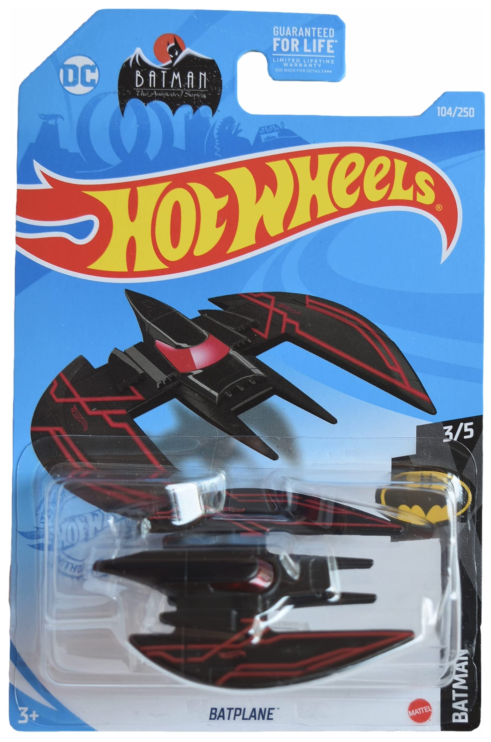 Hot Wheels Batplane, Batman 3/5 - black/red