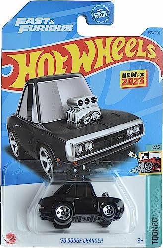 Hot Wheels '70 Dodge Charger, Tooned 2/5 [Black] 153/250