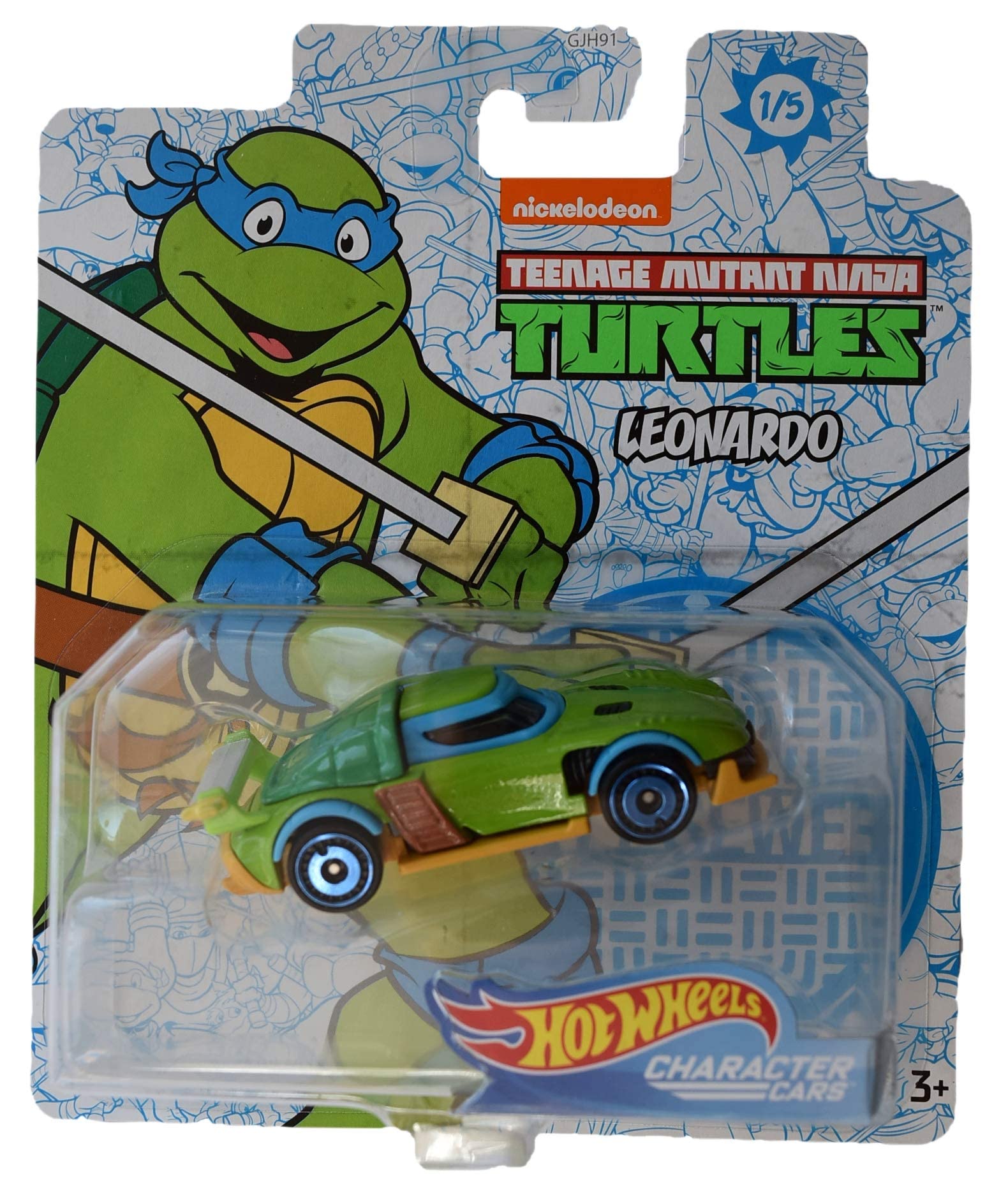 Hot Wheels Character Cars Teenage Mutant Ninja Turtles Leonardo #1 of 5 Cars