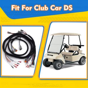 CLUBRALLY Golf Cart Control Wiring Harness for Club Car DS-Black Controller#1510-5201, DS Complete Vehicle Wiring Harnesses,OEM#102196601