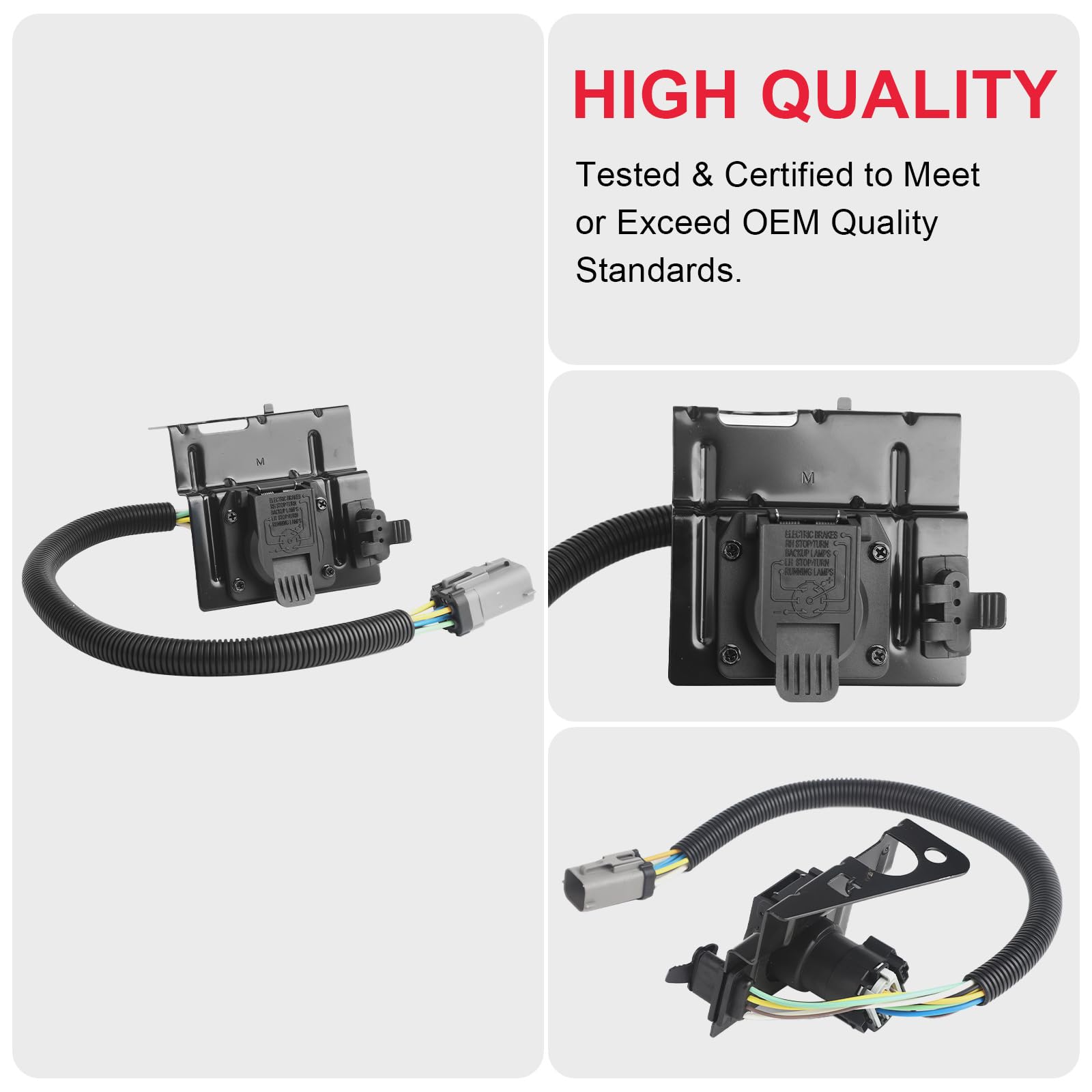 4 & 7 Pin Trailer Tow Wiring Harness Plug Fit for 2002-2004 Ford F250 F350 Super Duty Replaces# ‎2C3Z-13A576-DA Trailer Harness Connector Assembly with Mounting Bracket