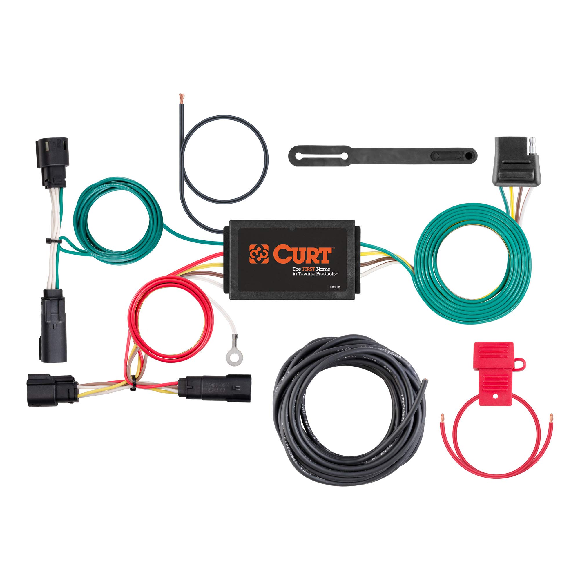 CURT 56320 Vehicle-Side Custom 4-Pin Trailer Wiring Harness, Fits Select Ford Escape