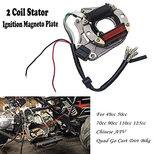 Complete Wiring Harness Kit ATV Wire Harness for Taotao Chinese 4 Wheeler 50cc 70cc 110cc 125cc Pit Quad Dirt Bike Parts with Electrics Stator Coil CDI Solenoid Relay by BOOTOP PIN