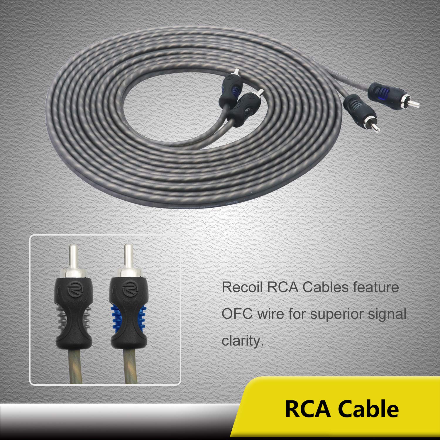 Recoil True 4 Gauge Complete CCA Amplifier Wiring Kits with OFC RCA Cable