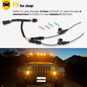 Upgraded 97109-0925 Daytime Running Light DRL Adapter Wiring Harness Fits for Jeep Wrangler JL & Gladiator JT 2018-2023…