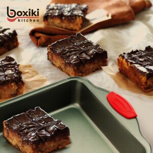 Boxiki Kitchen Non-Stick Steel 8x8 Square Baking Pan Durable, Convenient, and Premium Quality Non-Stick Baking Mold Bakeware.