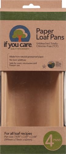 IF YOU CARE FSC Certified Paper Loaf Baking Pans, 4-count