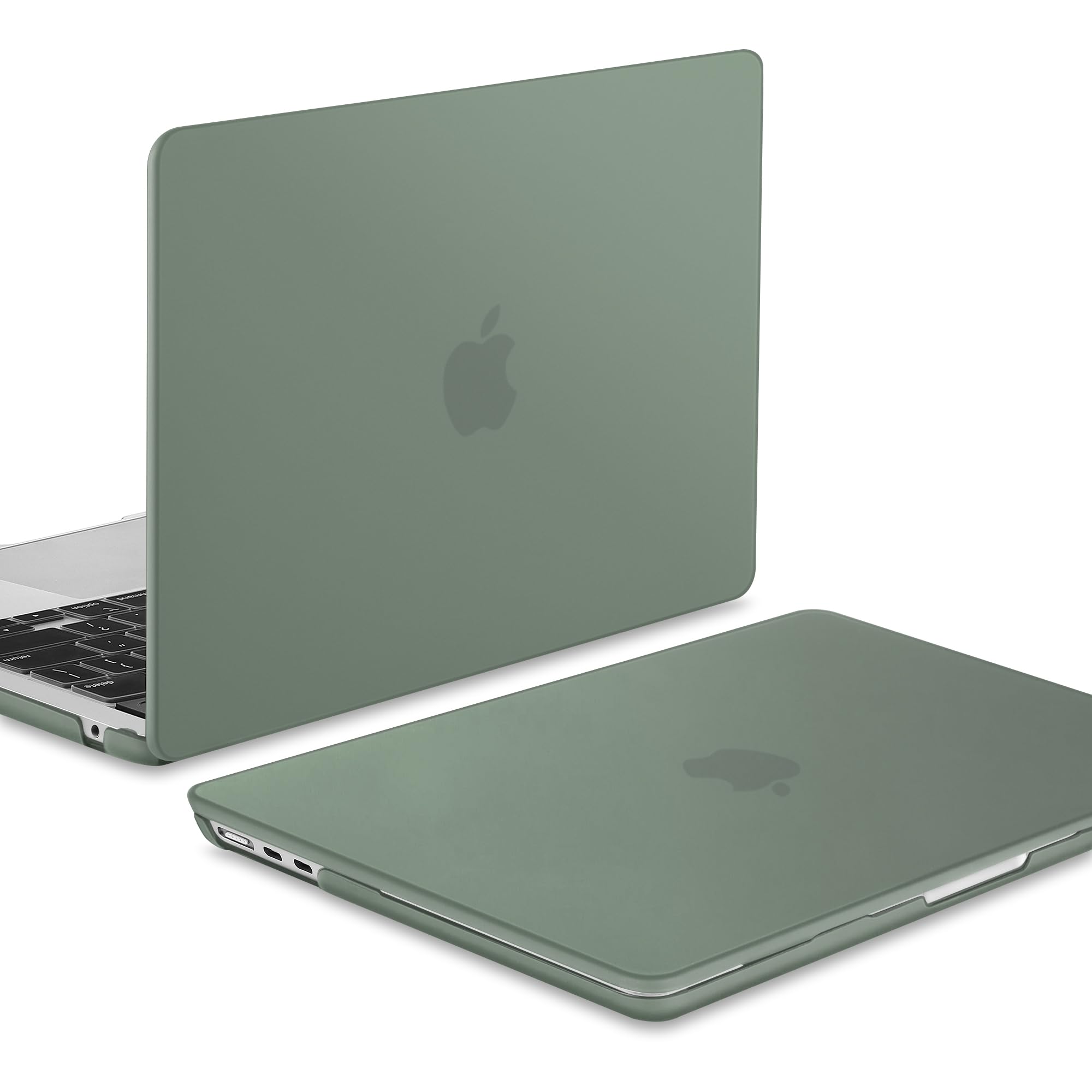 Mektron Case for MacBook Air 15 INCH 2024 M3 A3114 /2023 M2 A2941 Case with 15.3" Liquid Retina Display & Touch ID Cover, Plastic Hard Shell with Screen Protector, Matte Midnight Green