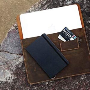 Vintage retro leather new macbook pro 14 15 16 inch sleeve case/macbook air leather bag cover MAC05SF-B