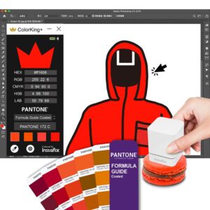 instapick color sensor, portable color matching tool, digital pantone libraries for users, mobile and desktop supported