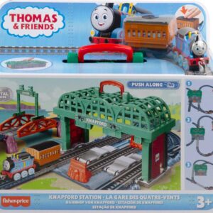 Thomas & Friends Diecast Toy Train & Track Set Knapford Station 2-in-1 Playset & Storage Case for Preschool Kids Ages 3+ Years​