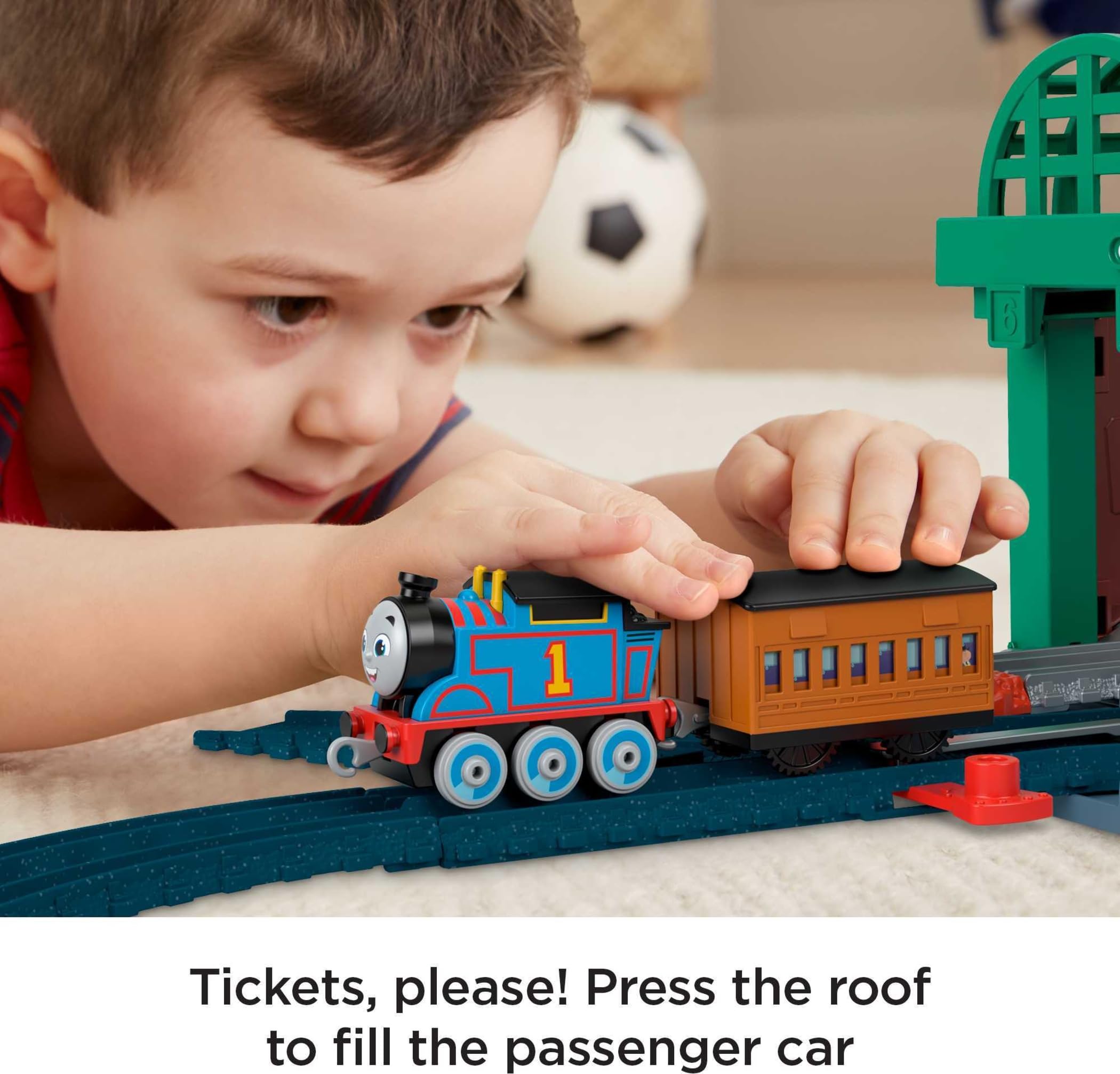 Thomas & Friends Diecast Toy Train & Track Set Knapford Station 2-in-1 Playset & Storage Case for Preschool Kids Ages 3+ Years​