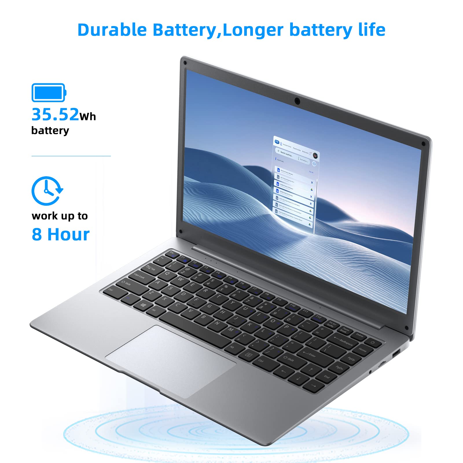 jumper Laptop Computer,14" Full HD Display,12GB RAM,256GB SSD Slim Pc Laptop,Windows 11 Home,Intel Dual Core Processor,Intel HD Graphics,2.4GHZ WiFi,USB 3.0,Long Battery Life