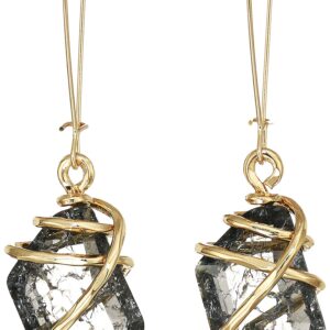 Robert Lee Morris Soho Caged Stone Dangle Earrings, Black, one size (RS04705-E04)