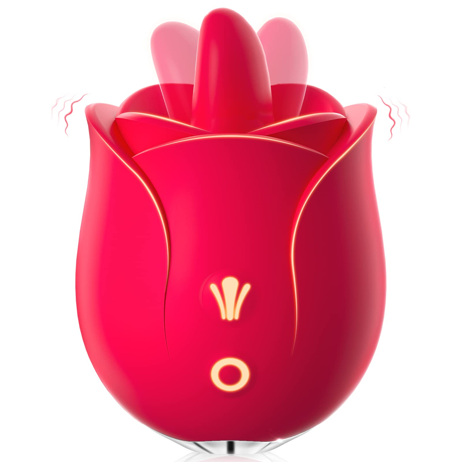 Rose Sex Toys Vibrator for Women - Rose Toy Sex Stimulator for Women with 9 Tongue Licking & 9 Vibrating Modes, G Spot Vibrators Adult Sex Toys for Womens Couples Sex Nipple Clitoral Stimulation 1