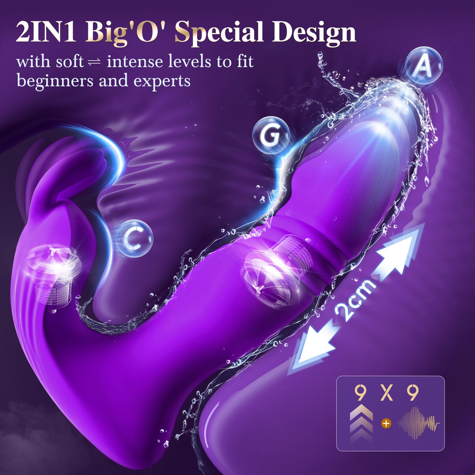 Adult Sex Toys for Women - 3IN1 App Wearable Remote Vibrator Rose Sex Toy, Sex Pleasure Tools for Women with 9 Clit Vibrator Modes & 9 Thrusting Dildos Nipple Anal Toys Sucking Vibrator