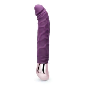 rechargeable realistic dildo vibrator for women,g-spot & clitoral stimulation with 10 vibration modes adult sex toy for couples women (purple)