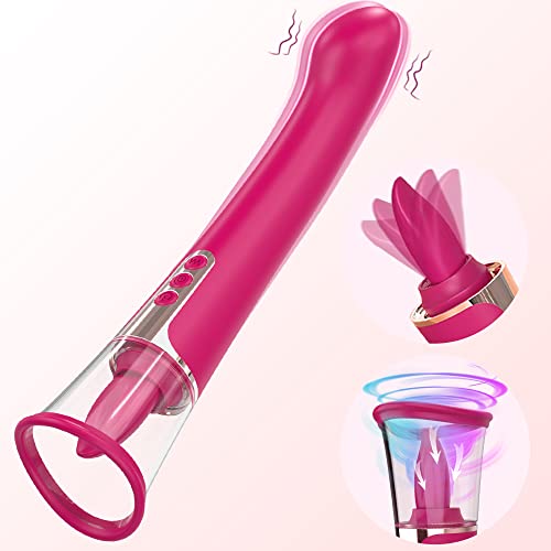 Clitoral Licking Sucking Toy G spot Vibrator, Healexcer Tongue Oral Vibrating Adult Sex Toys for Women Pleasure with a Suction Cup, Dildo Vibrator Stimulator, Personal Massager Sex Games