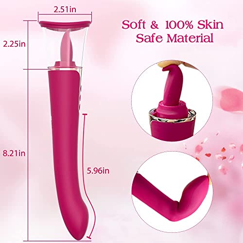 Clitoral Licking Sucking Toy G spot Vibrator, Healexcer Tongue Oral Vibrating Adult Sex Toys for Women Pleasure with a Suction Cup, Dildo Vibrator Stimulator, Personal Massager Sex Games