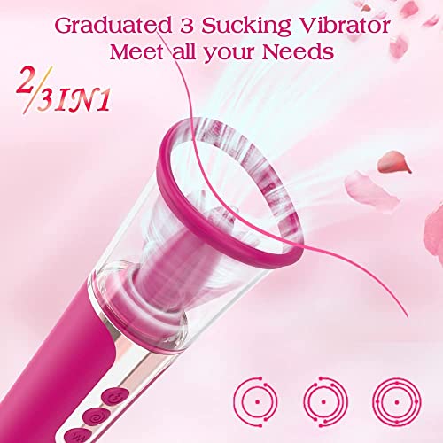 Clitoral Licking Sucking Toy G spot Vibrator, Healexcer Tongue Oral Vibrating Adult Sex Toys for Women Pleasure with a Suction Cup, Dildo Vibrator Stimulator, Personal Massager Sex Games