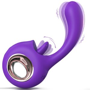 Adult Toys, 2 in 1 Clitoral Licking Tongue Vibrator, Rechargeable & Waterproof Sex Toys 9 Licking Modes & 9 Clitoral Stimulator Sex Toy for Women and Couples Game