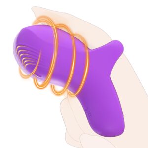 finger vibrator, bullet vibrator g-spot finger vibrator, finger massager masturbator vagina stimulator with 9 modes, dildo sex toys for women