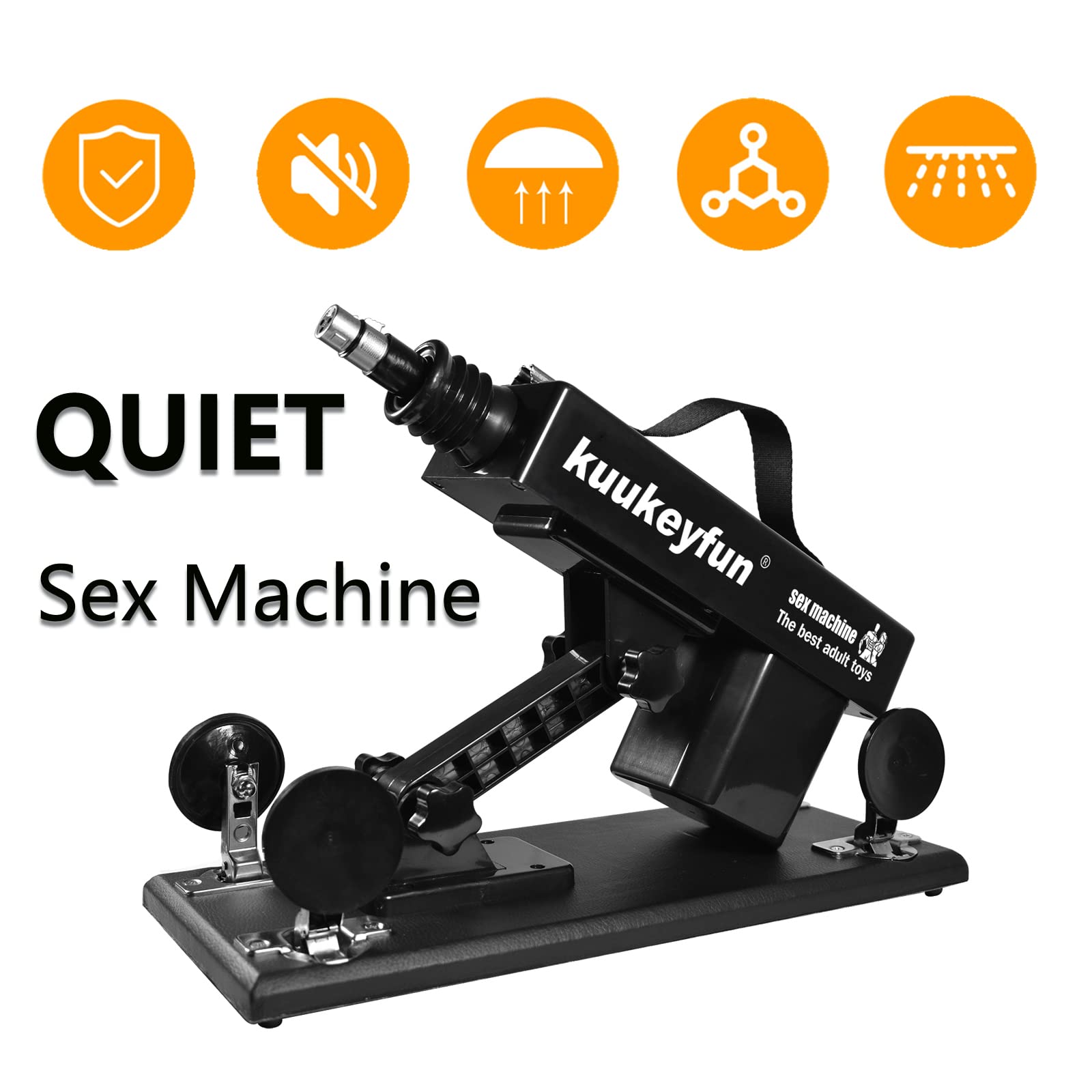 Thrusting Sex Machine, Automatic Dildo Machine for Women and Men, Adjustable Adult Sex Toys with Attachments (9 Piece Set)