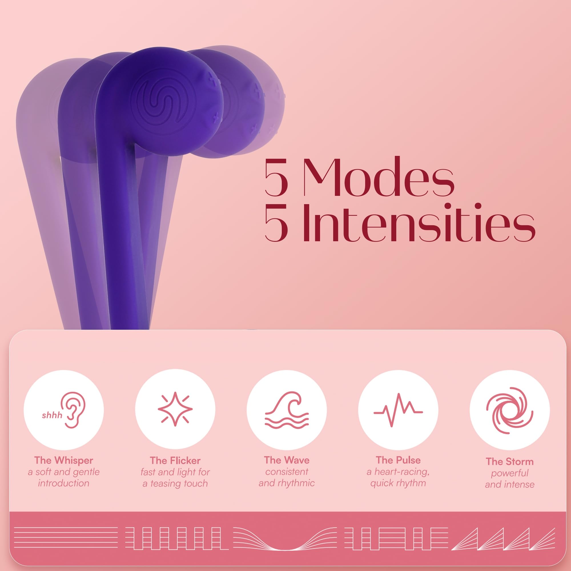 Snail Vibe Original Vibrator G-Spot Waterproof Stimulator Silicone Quiet Powerful Rechargeable Angled Sex Toys Adult Only (Pink)