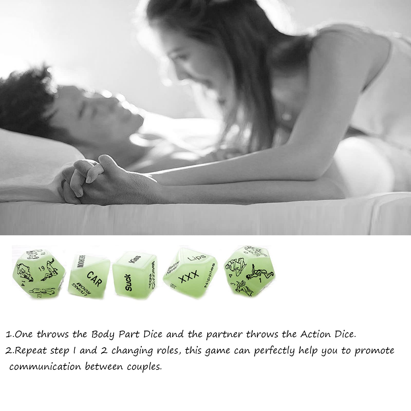 Sex Dice for Adult Couples Sex Games, 5 PCS Sex Position Dice Naughty Sexuales for Adults Bedroom Role Play party favor valentine Sex Toys Game for Couples Gay