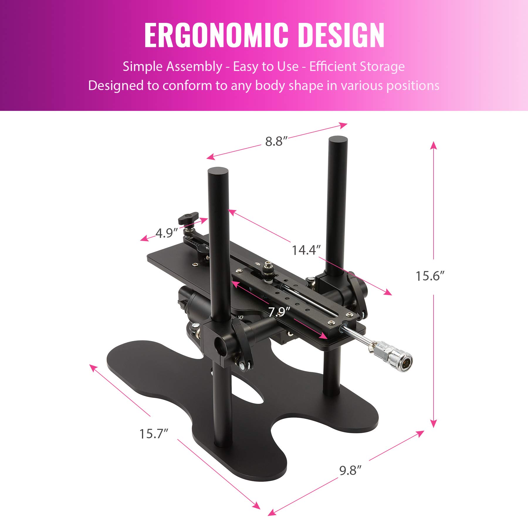 Y-NOT Automatic Sex Machine Gun Adult Toy Device with Realistic Dildo, Sex Massage Gun Masturbator for Women with 8 Thrusting Modes, 5X More Powerful Fully Adjustable with 1 Remote, Aluminum Oxide