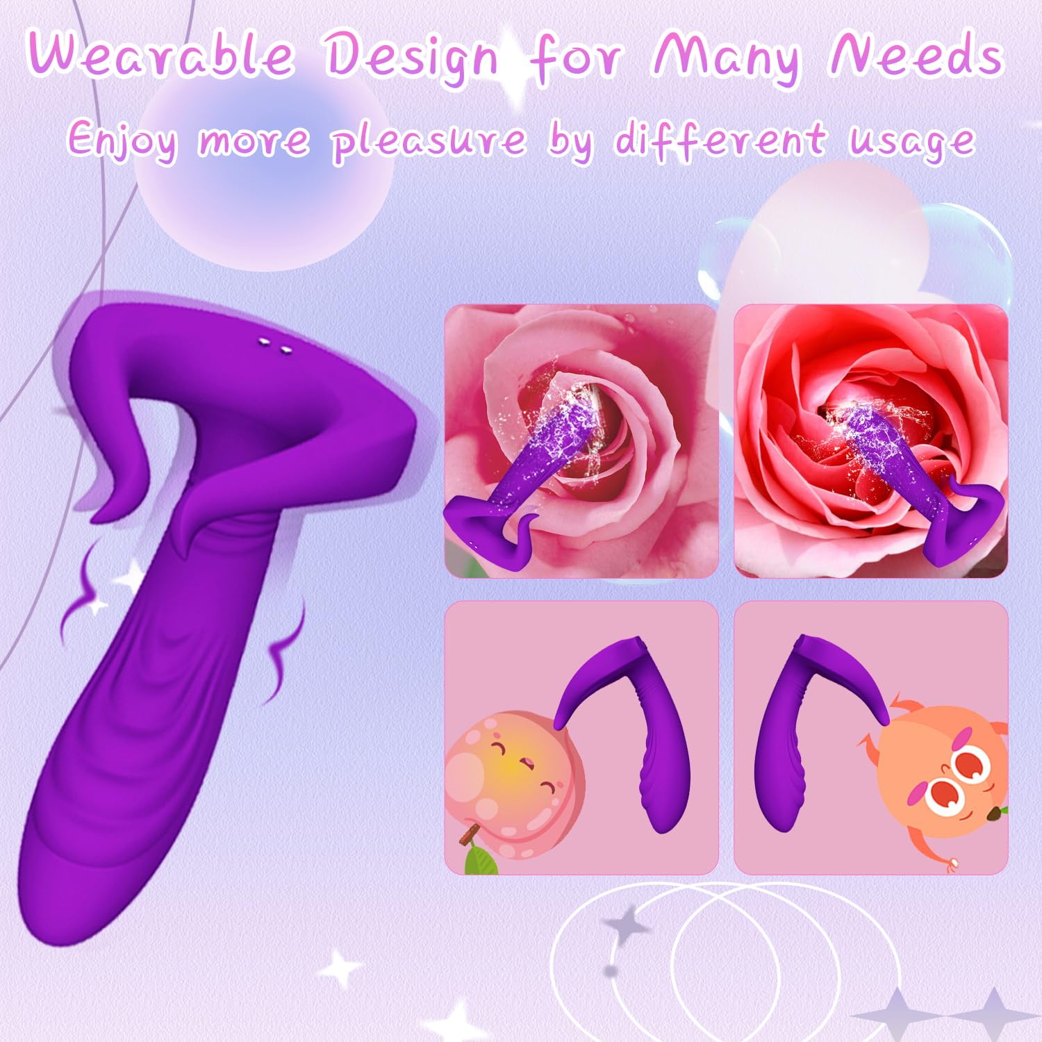 G Spot Vibrator Sex Toys for Women, Wearable Unique Textured Couples Sex Toys, 20 Double Vibration Modes Thrusting Dildo Adult Toys for Women, Waterproof Clitoral Stimulator Anal Women Sex Toys