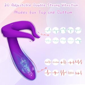 G Spot Vibrator Sex Toys for Women, Wearable Unique Textured Couples Sex Toys, 20 Double Vibration Modes Thrusting Dildo Adult Toys for Women, Waterproof Clitoral Stimulator Anal Women Sex Toys