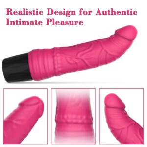 Realistic Anal Dildo Sex Toys - G Spot Vibrator Dildos for Sex Women Realistic, Hafobok Juguetes Sexuales Consoladores Vibradores para Mujer & Hombres, Adult Toys for Men & Couples, Rose