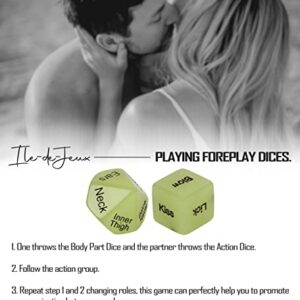 Ile-de-Jeux 5 Sex Dice Set, Sex Dice for Couples Naughty Adults, Sex Games, Funny Sexy Game, Sex Toy Stuff. Sex Position Dice.