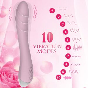 Realistic G-spot Dildo Vibrator for Women, Vaginal Anal Clitoris Stimulator for Solo Masturbation or Couple Lover Sex Things, Silicone Adult Sex Toys Massager with 10 Vibration Modes