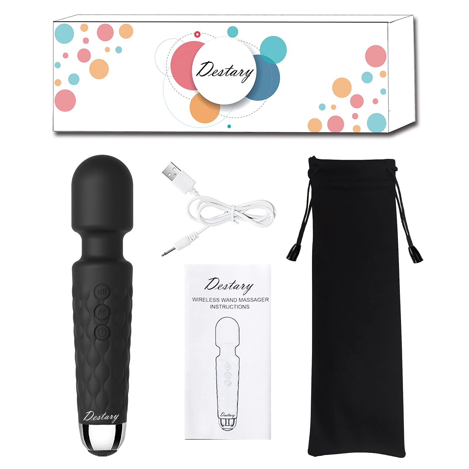 Destary Adult Female Sex Toys,Clitoral Stimulator,G-Spot Dildo Vibrator,for Woman Stimulation Adult Toys Games,20 Vibrating Modes Nipple Vagina kegel Balls,Vibrate for Women Beginners