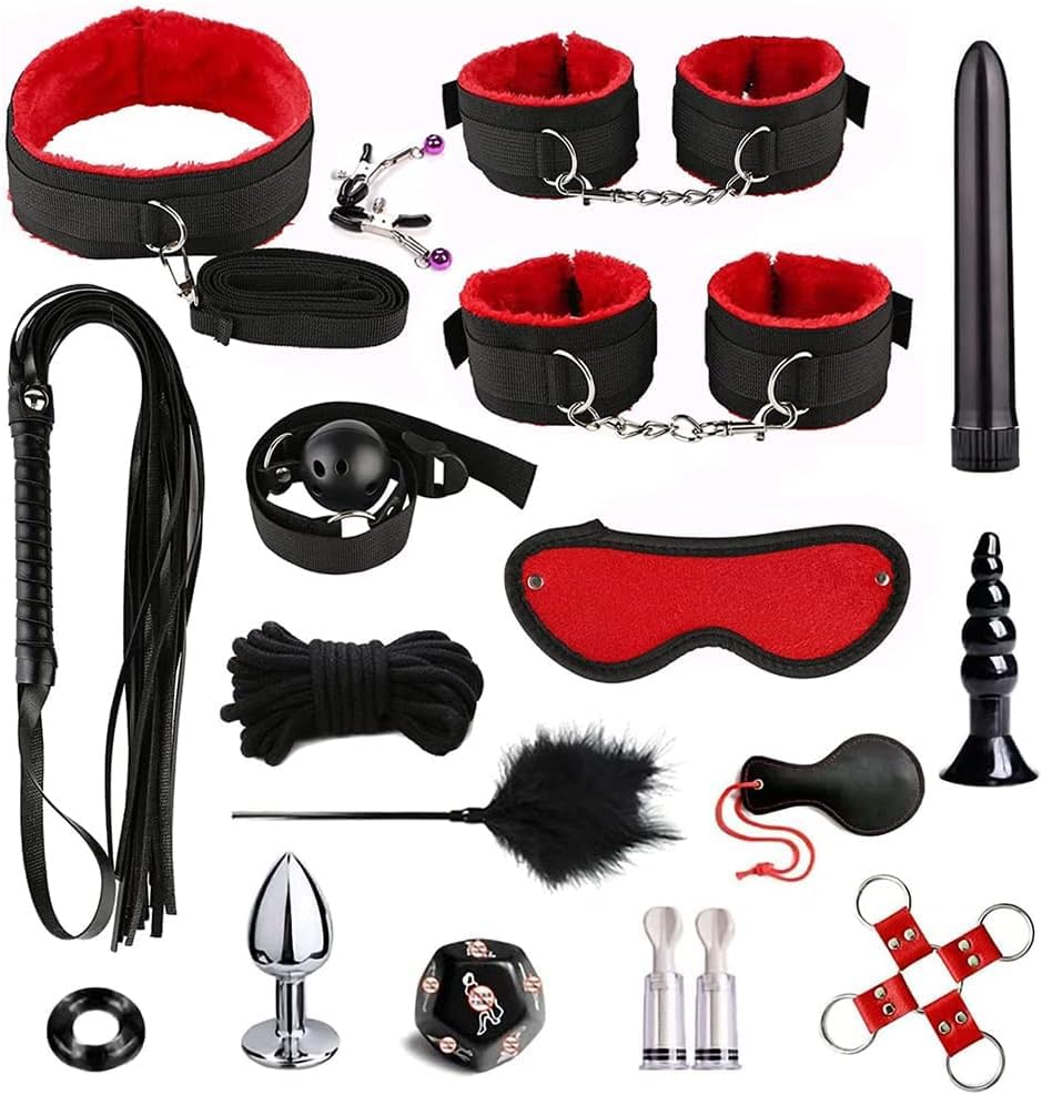 Sex Furniture for Adults Couples Set Bed Restraints Bondage Furniture Sex Bondaged Restraints Sex Set with Handcuffs Toys Bondaged Restraints for Women Kit Toy Ties Wrist and Ankle Sweater Sex Bed