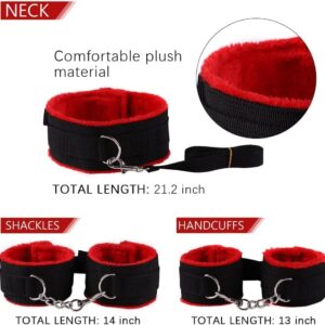 Sex Furniture for Adults Couples Set Bed Restraints Bondage Furniture Sex Bondaged Restraints Sex Set with Handcuffs Toys Bondaged Restraints for Women Kit Toy Ties Wrist and Ankle Sweater Sex Bed