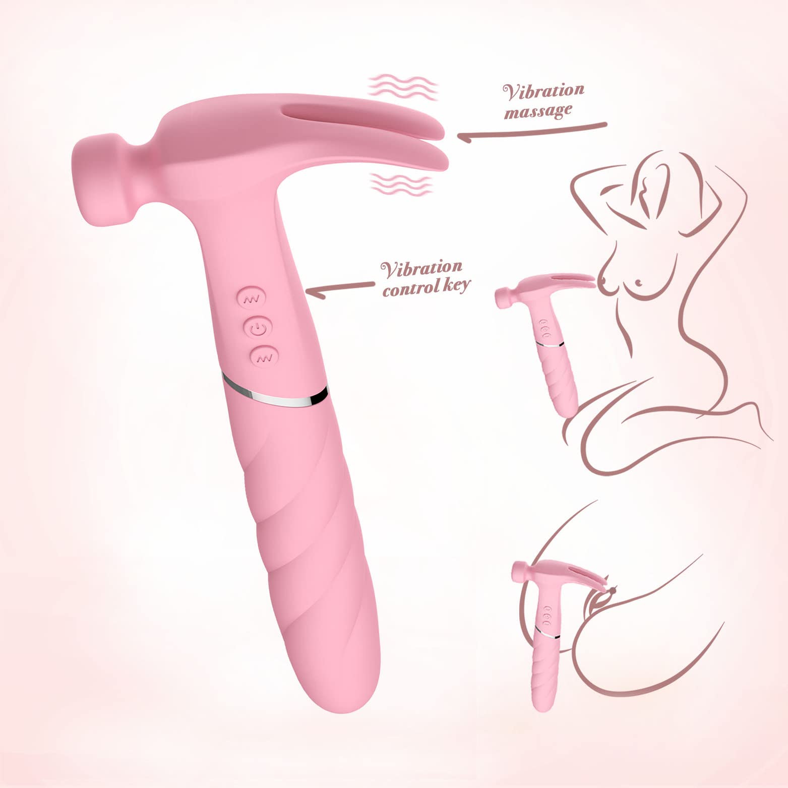 Massage Gun,Hammer G Spot Clit Vibrator Adult Sex Toys for Woman,Pulsating Anal Dildo Vibrators Waterproof Nipple Vagina Prostate Massagers Rechargable Clit Stimulation for Couples