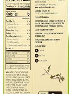 365 by Whole Foods Market, Organic Low Sodium Vegetable Broth, 32 Fl Oz