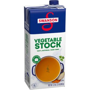 swanson 100% natural, gluten free vegetable stock, 32 oz carton